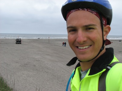 May 31, 2008, at the Pacific Coast - boardwalk in Long Beach, WA. I'm trying to smile, but I'm as nervous as can be... 