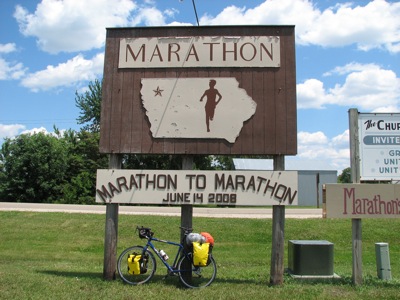 Too late to compete, but worth a picture... the small town of Marathon, IA.