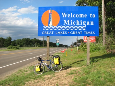 A short visit to Michigan... soon I'm heading back into Indiana and towards Toledo, Ohio.