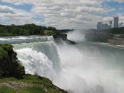 Niagara Falls, border between Buffalo, Upstate New York and Ontario, Canada.