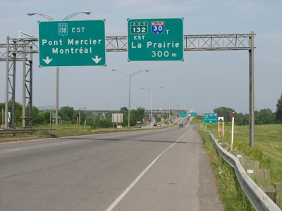 On parle francais... getting into Montreal, Quebec.