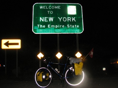 Early start... ready to roll at 4:45am in Orient, NY... 100 miles to go till New York City.