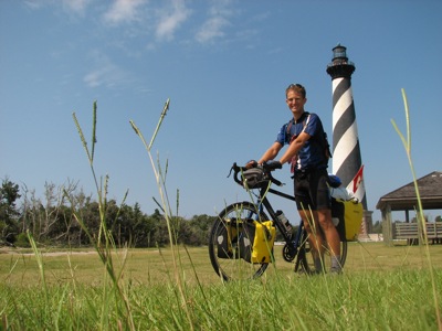 At the Cape Hatteras lighthouse in Buxton, NC.