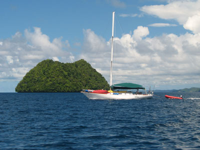 Sailboat, Rock Islands, Palau