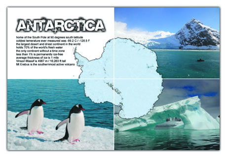 Antarctica Postcard - 4 on 1