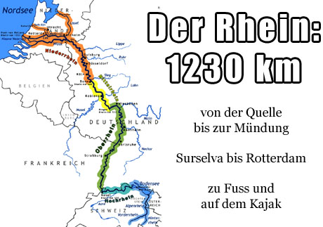 Der Rhein: 1230 km von der Quelle bis zur Mndung